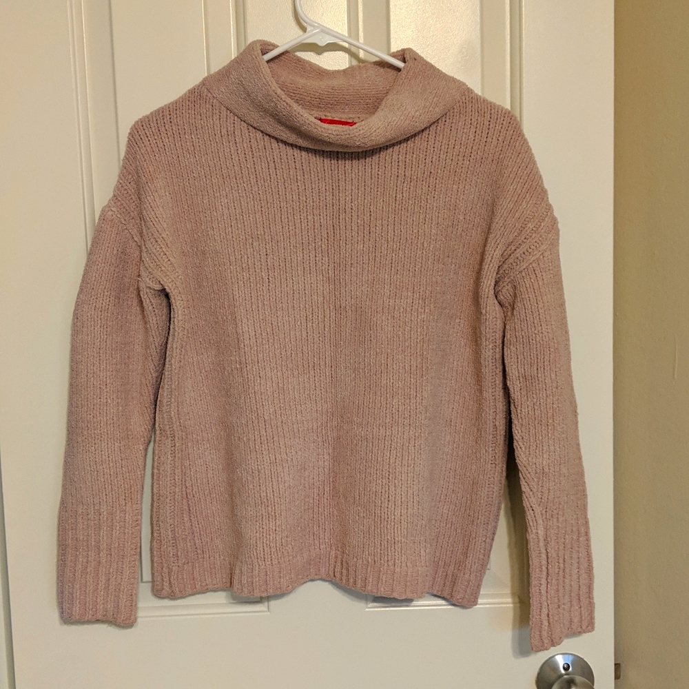 Baby pink turtleneck sweater
